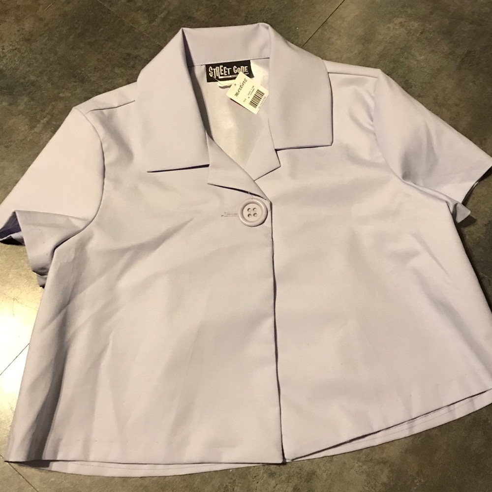 NWT Street Code Pastel Lavender Crop Jacket Size M